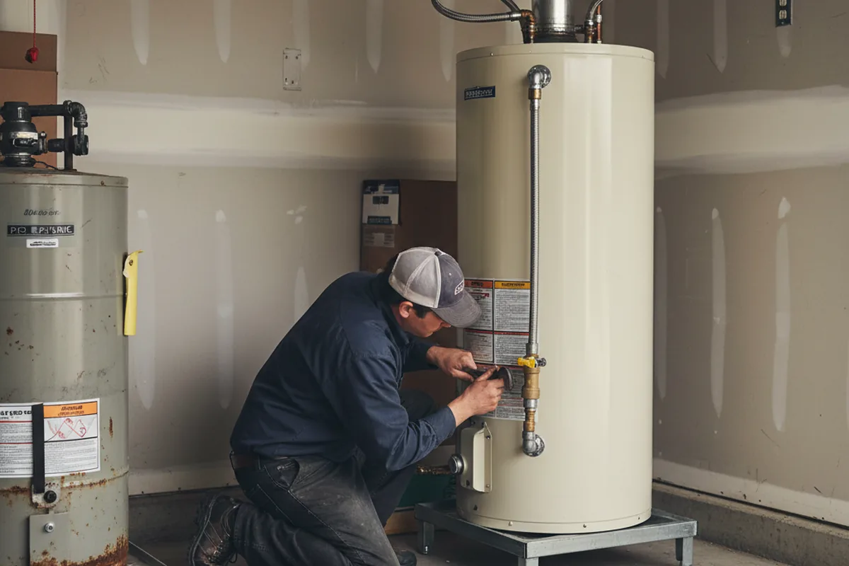 Water heater and shutoff valve replacement in Woodburn