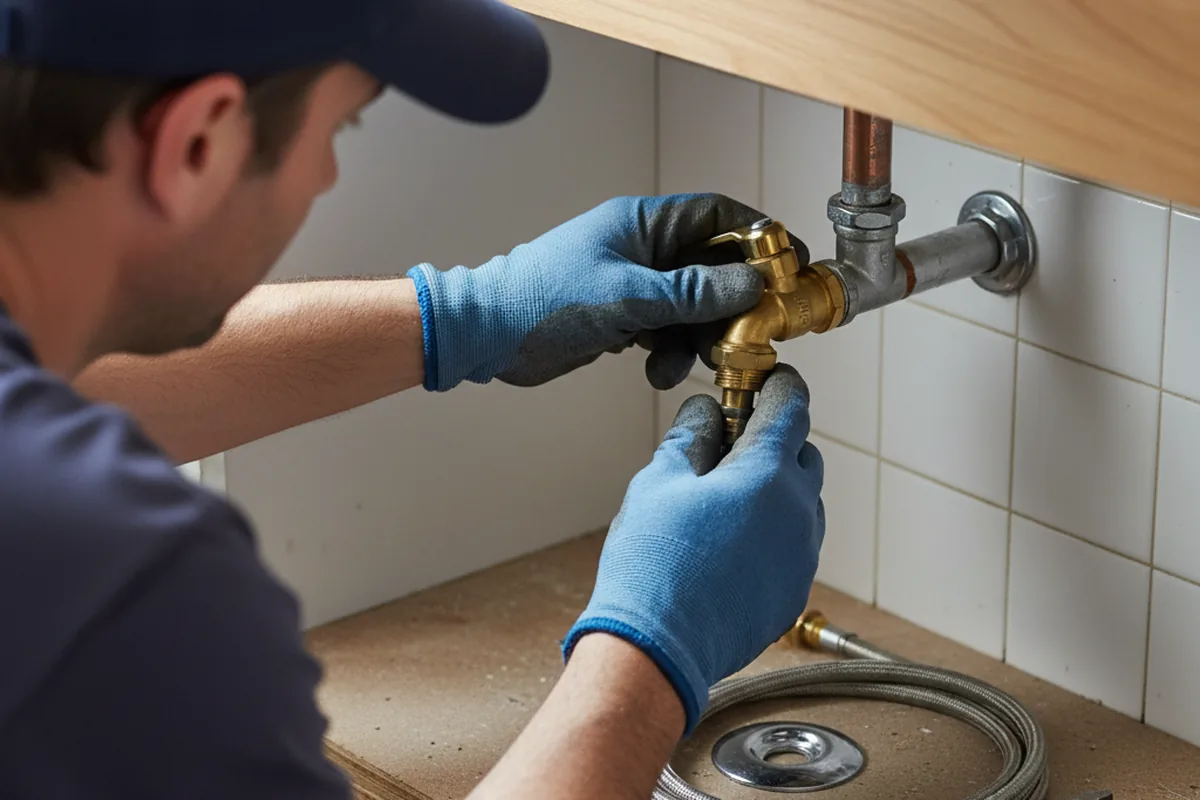 Shutoff valve and fitting work during Faucet and Fixture Repair in Woodburn